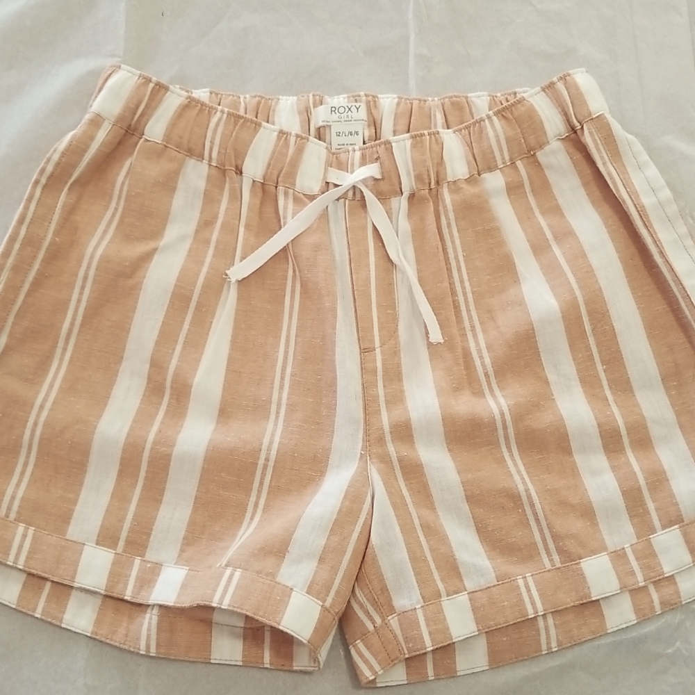 Roxy Girls Una Mattina Stripe Denim Short